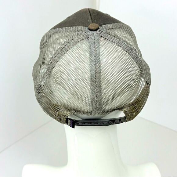 Patagonia Gray Purple Mountain Embroidered Mesh Snap Back Trucker Hat - Picture 5 of 16